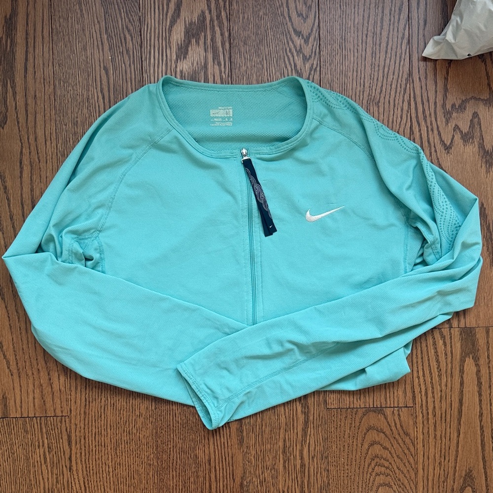 Nike Aqua Blue Half Zip-Up Jacket